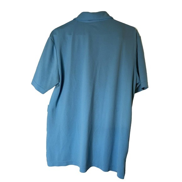 Phresh Blue,‎ White & Brown Polo, Medium, Short Sleeve, Button Collar - Picture 3 of 4
